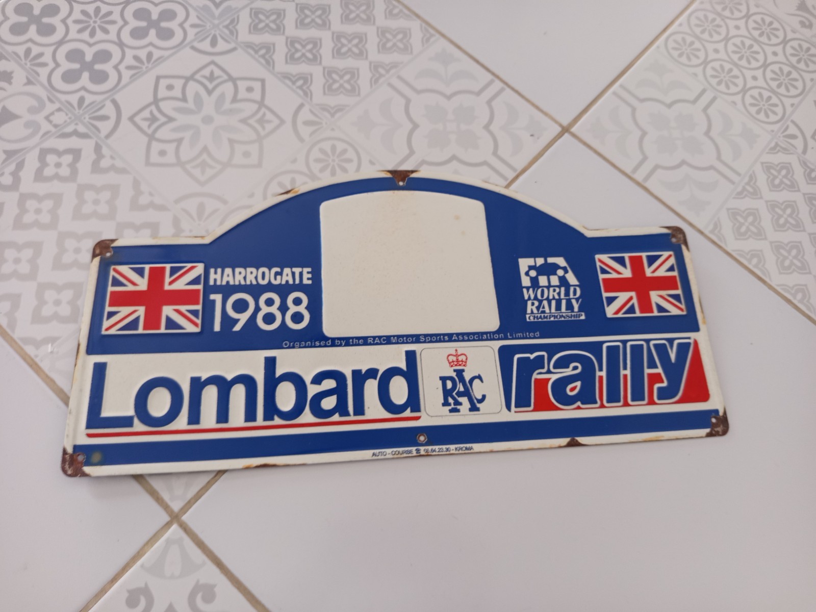Lombard RAC Rally Harrogate 1988 Replica Metal Plate 0.5mm Steel Blank Number