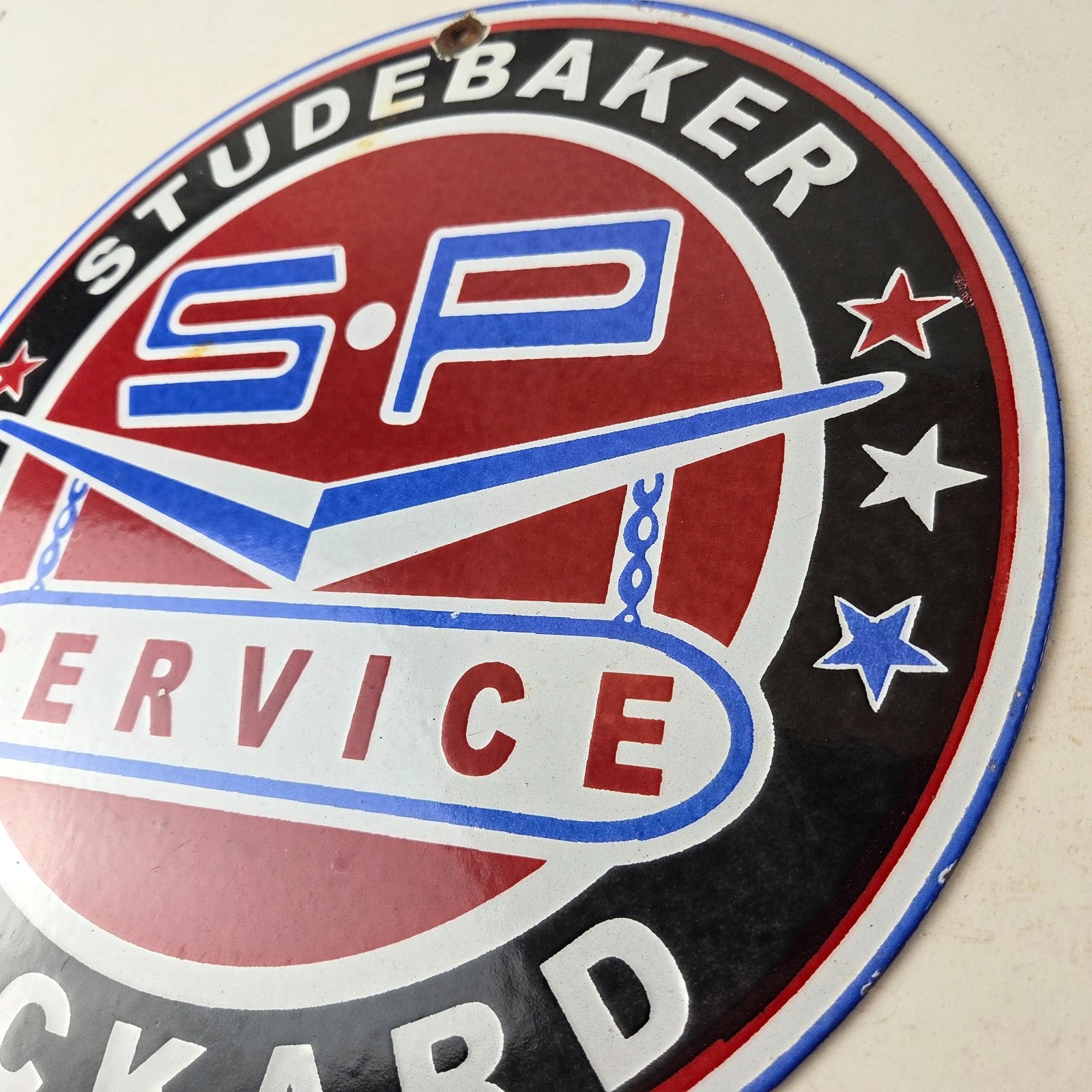Vintage Studebaker Sign – Packard Service Automobile Gas Pump Porcelain Sign