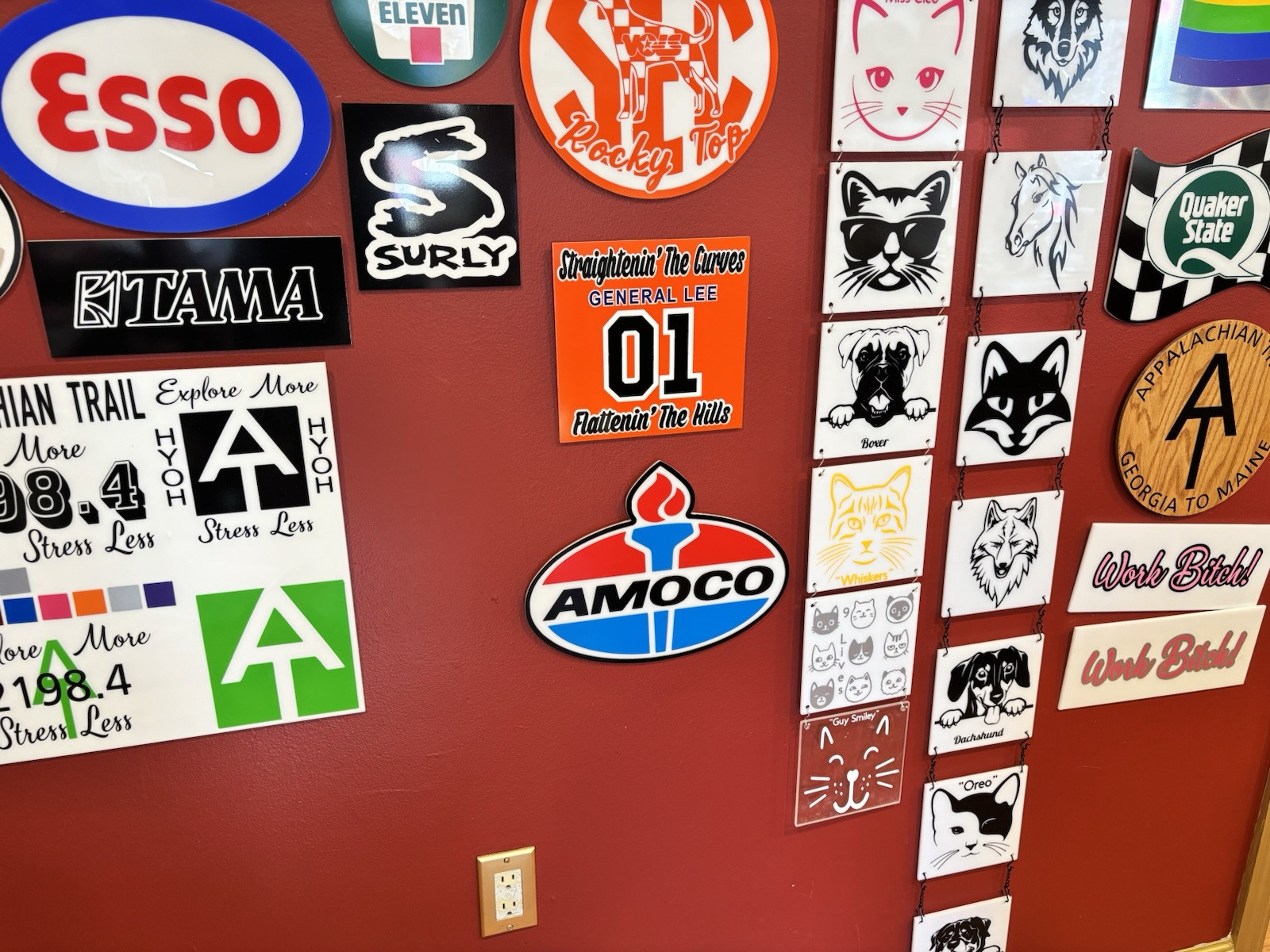 Handmade Amoco Acrylic & Vinyl Sign NOT Cheap Tin/NO Crummy Printing! Oil & Gas