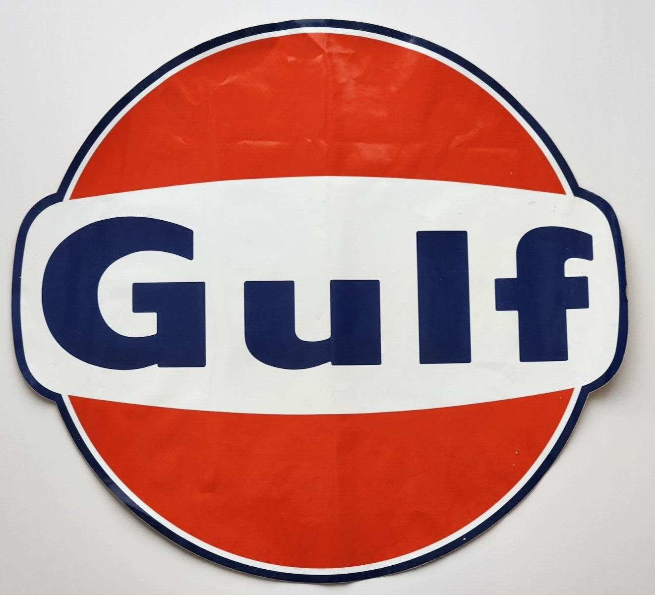 Authentic 60s Gulf oil gas pump service station Decal sticker Canada