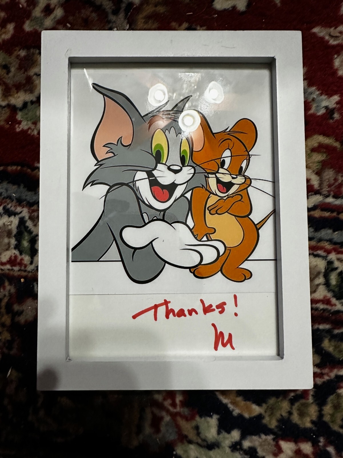 Tom And Jerry Porcelain Like Metal Sign Cartoon Character Tv Show Animation Gas