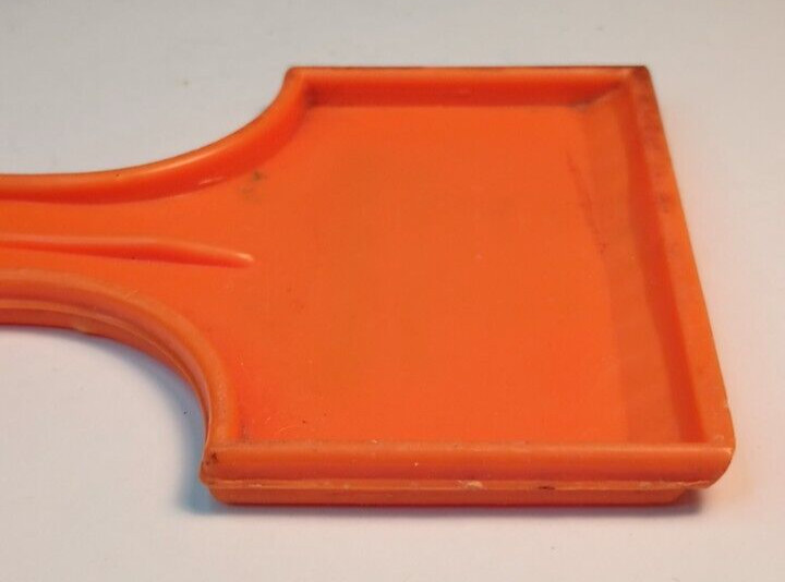Vtg Auto Repair Advertising Ice Scraper Loomis Center Garage Franklin WI Orange