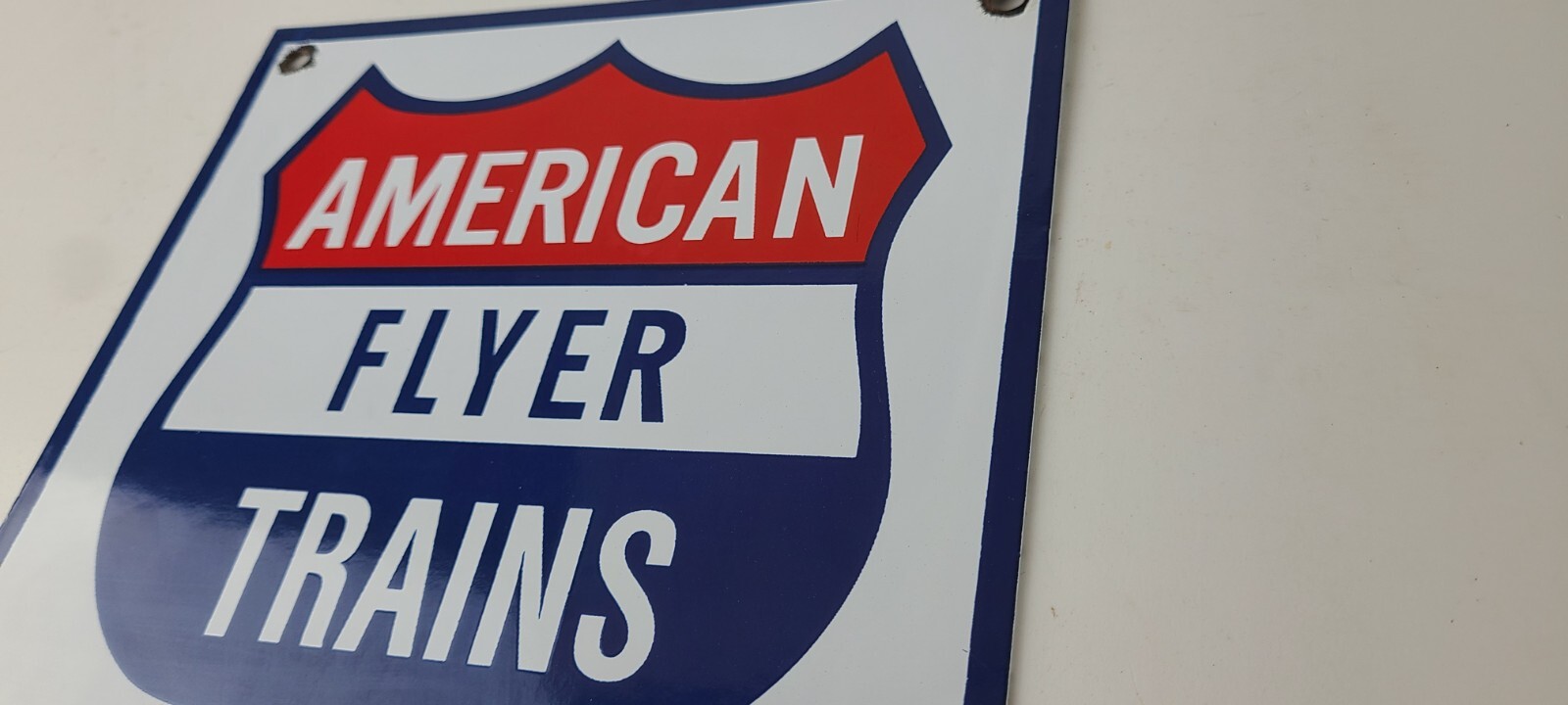 Vintage American Flyer Trains Sign – Lionel Railroad Porcelain Gas Pump Sign