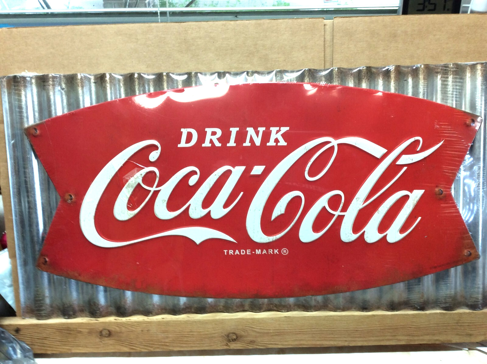 OPEN ROADS REPRODUCTION METAL SIGN “DRINK COCA-COLA” 22 X 11 INCHES