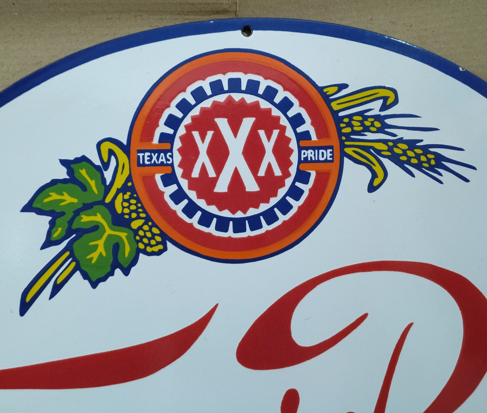 Texas Pride Porcelain Enamel Sign 30 X 30 Inches 1 sides