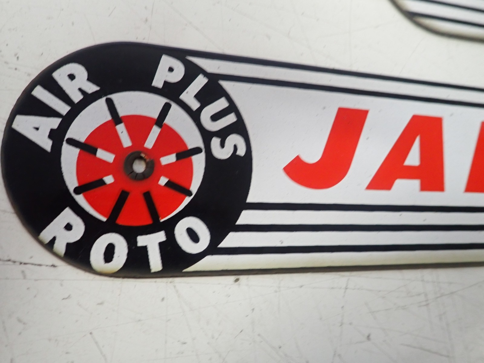 2 – 1930s 1940s 1950s Porcelain ” Jaeger Air Plus Roto ” Signs Art Deco Vintage