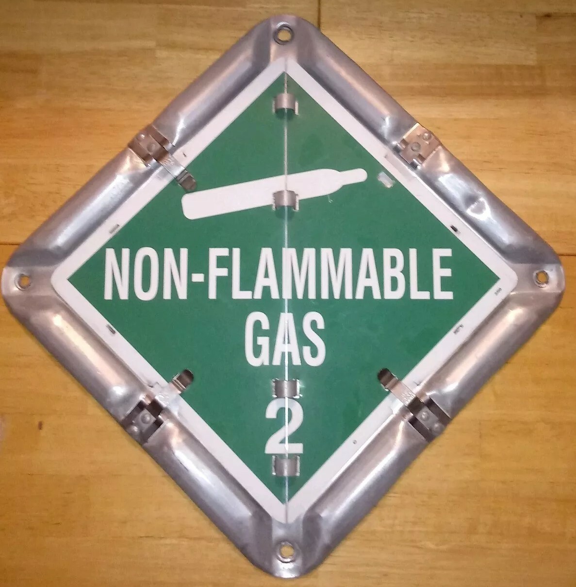 Vintage Flammable Gas/Non-Flammable/Oxygen 3 Signs In 1 Gas Oil-Tanker Trucker