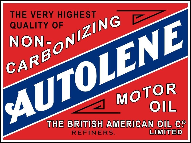 Autolene Motor Oil by British American Oil NEW Metal Sign: 12×16″ Free Shipping