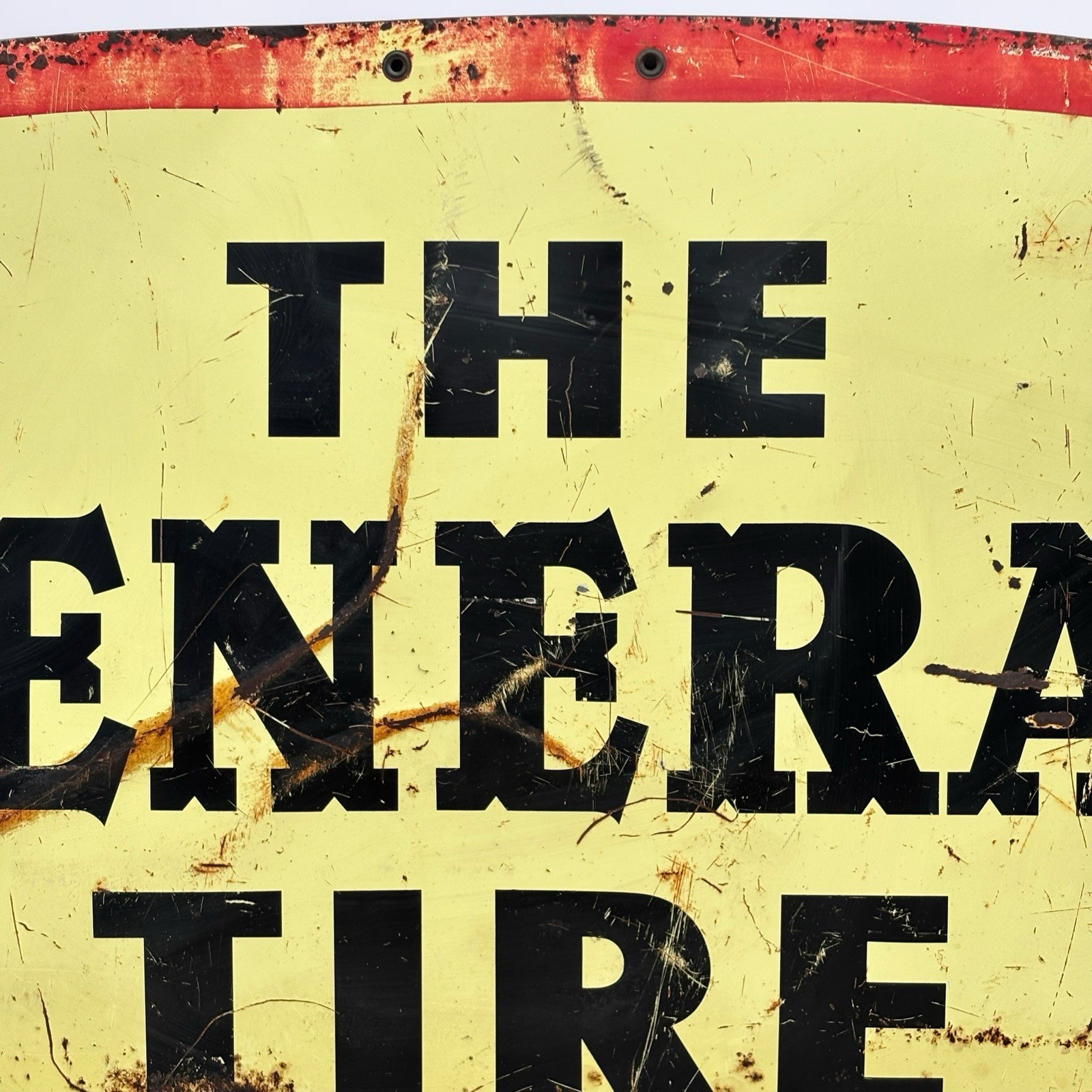 Vintage The General Tire Dealer Metal Sign Auto Car Oil Gas Station Advertising