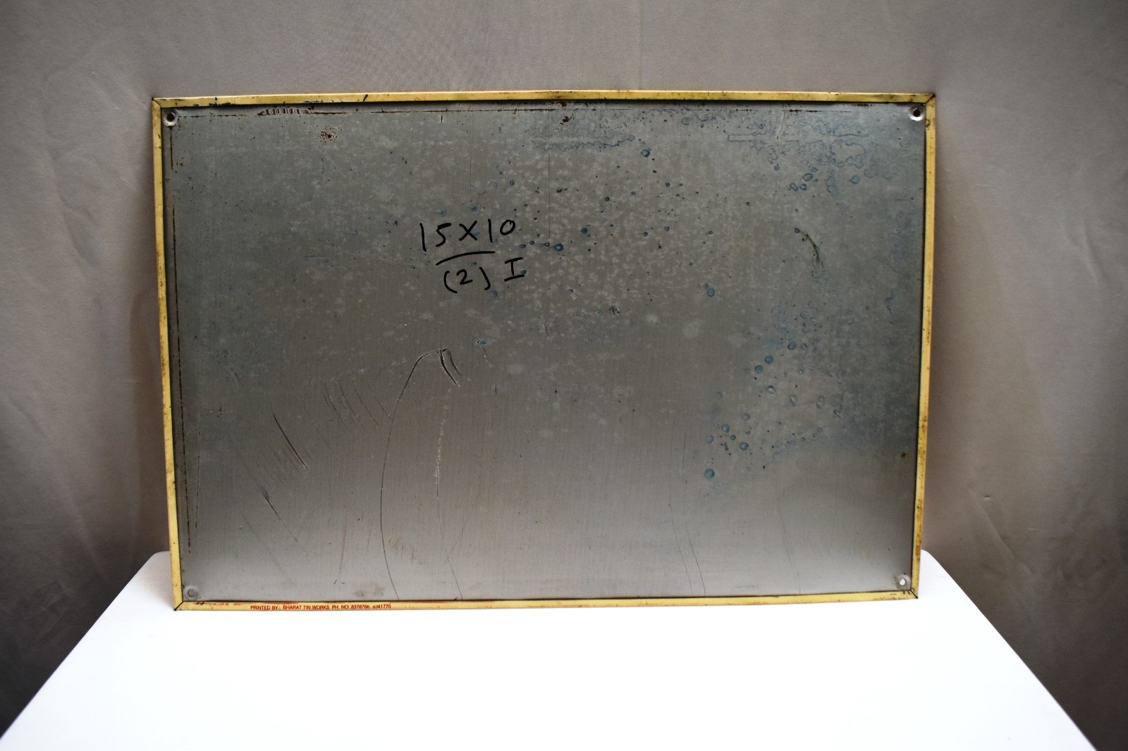 Indian Veedol Engine Oil Vintage Tin Sign 1960s Garage Wall Petroliana 15×10″ R2