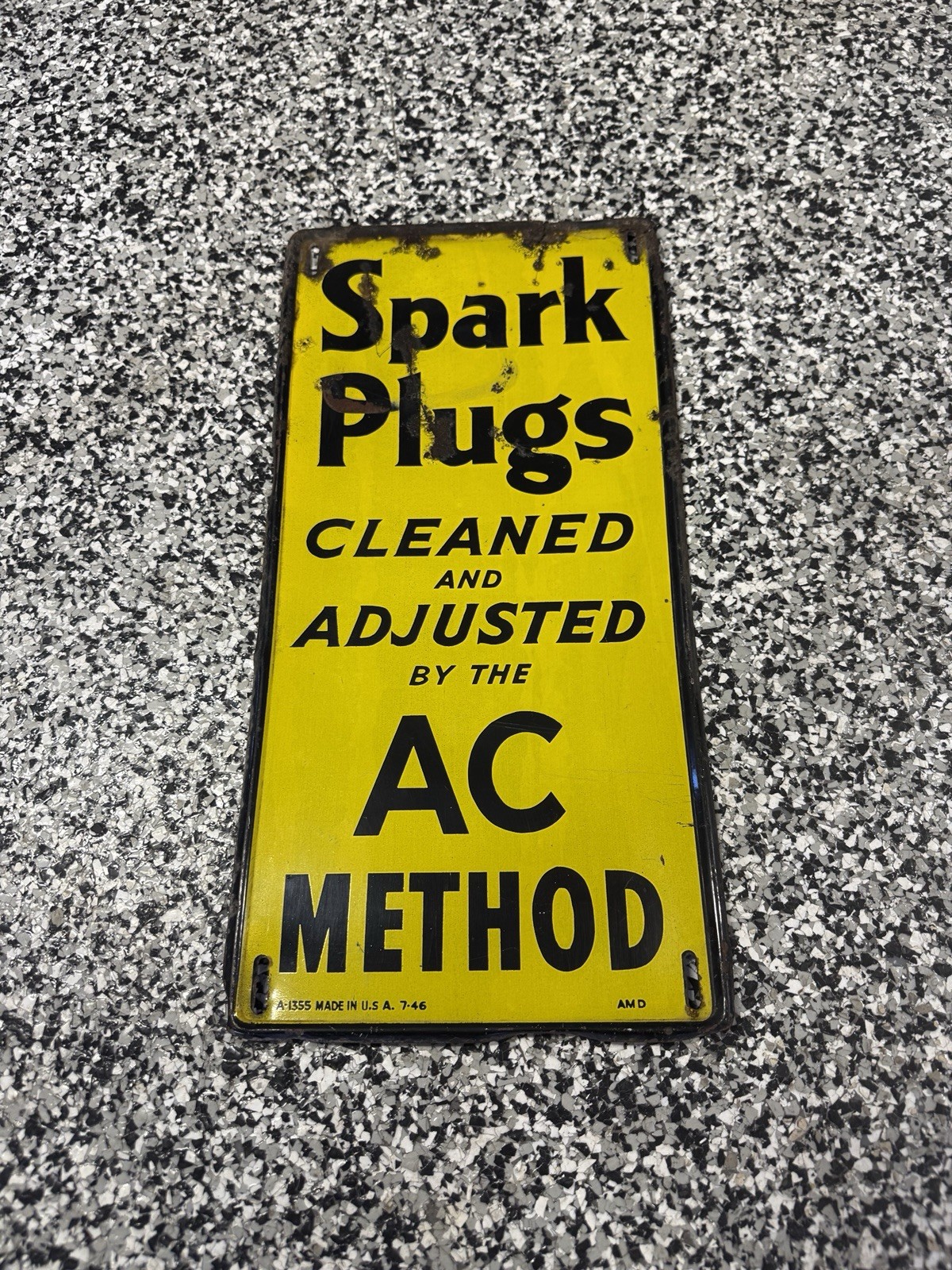 AC Method Spark Plug Tin Sign
