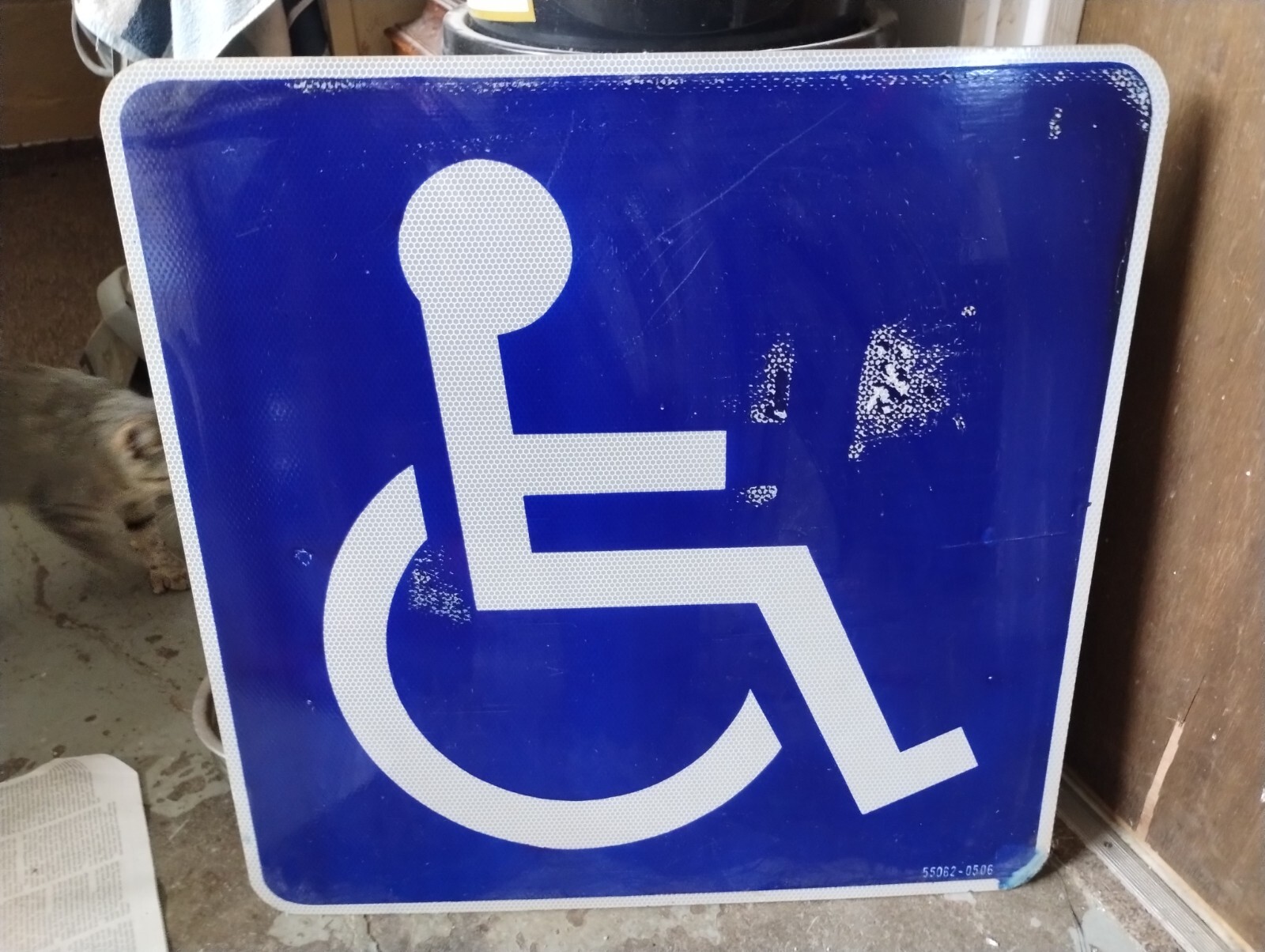 Metal HANDICAP Sign 24 x 24″ SIGN Blue & White WHEELCHAIR –