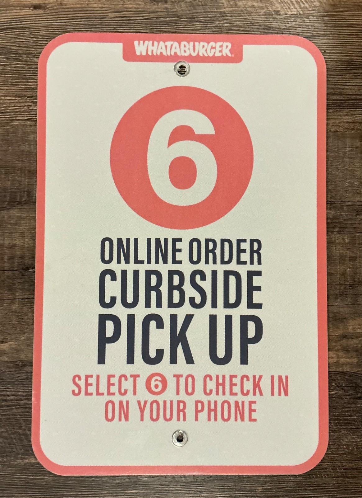 WHATABURGER Restaurant Metal Sign CURBSIDE Order PICK UP Fast Food #6