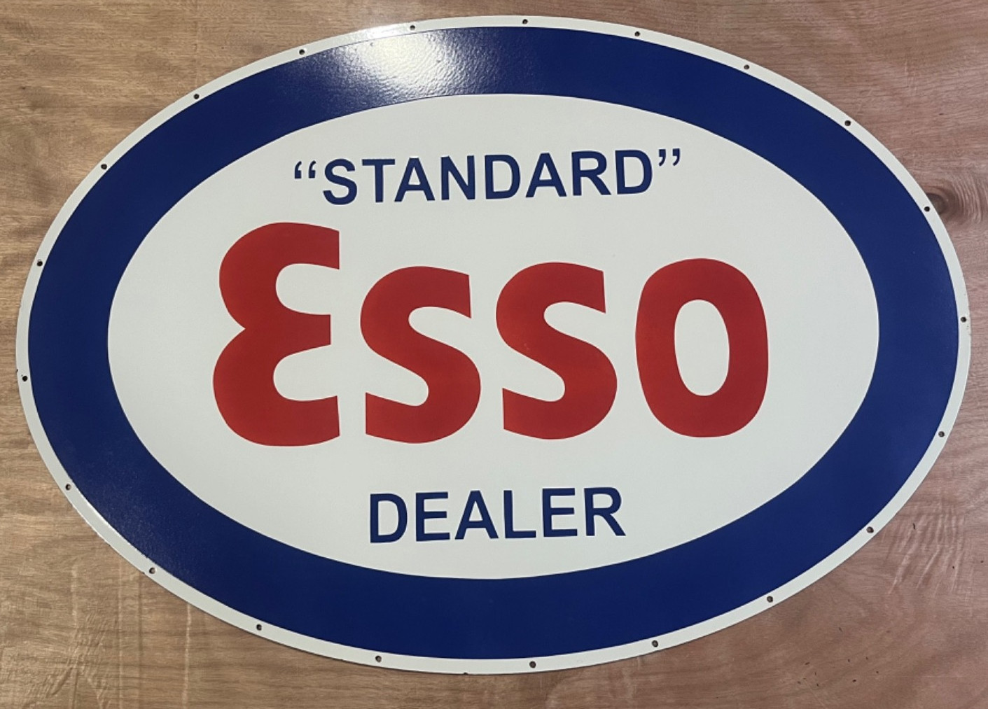 ESSO Standard Dealer Gas & Oil Porcelain Enamel Sign 48×34″ DSP.