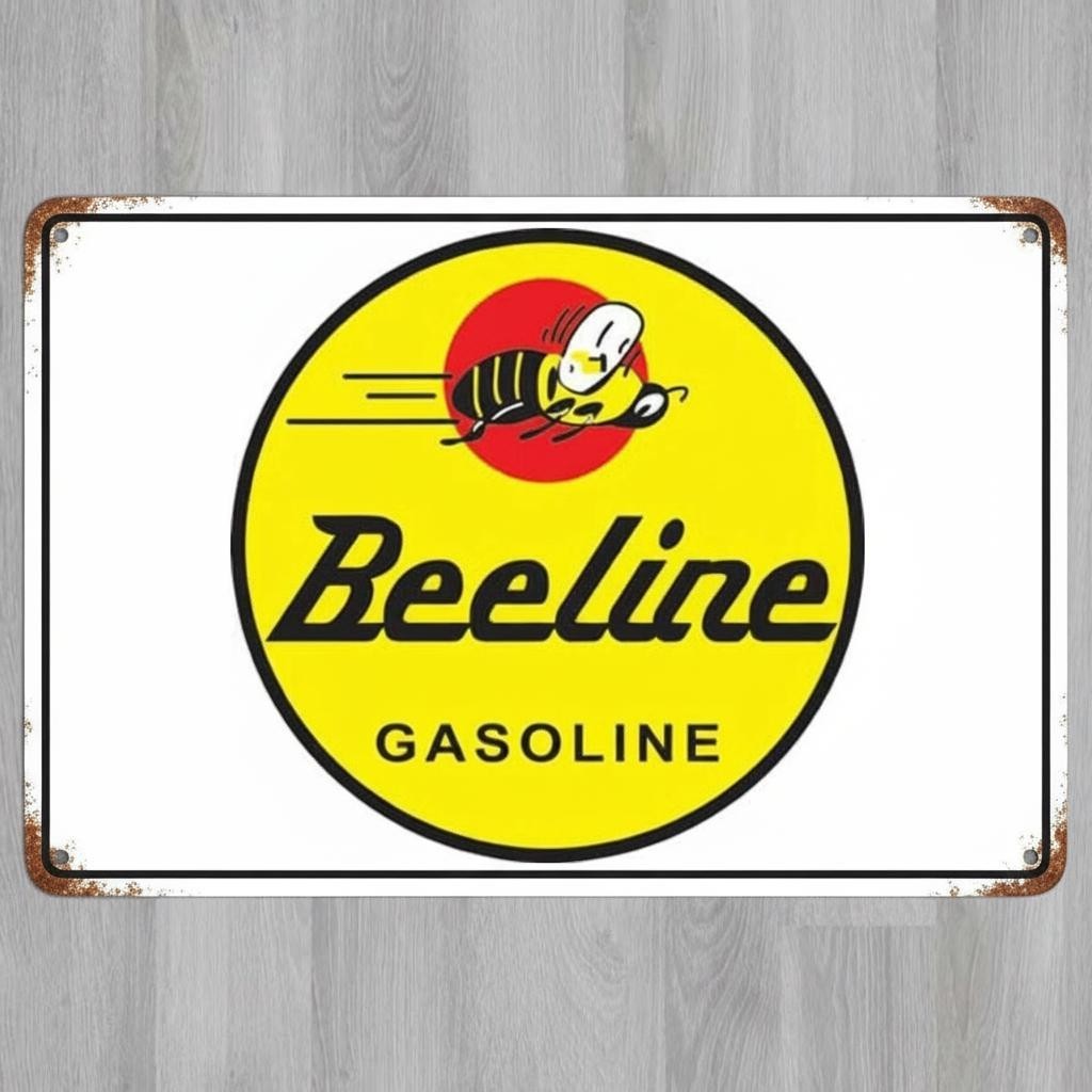 Beeline Gasoline 8 x 12 Vintage Novelty Metal Sign Made In USA New!