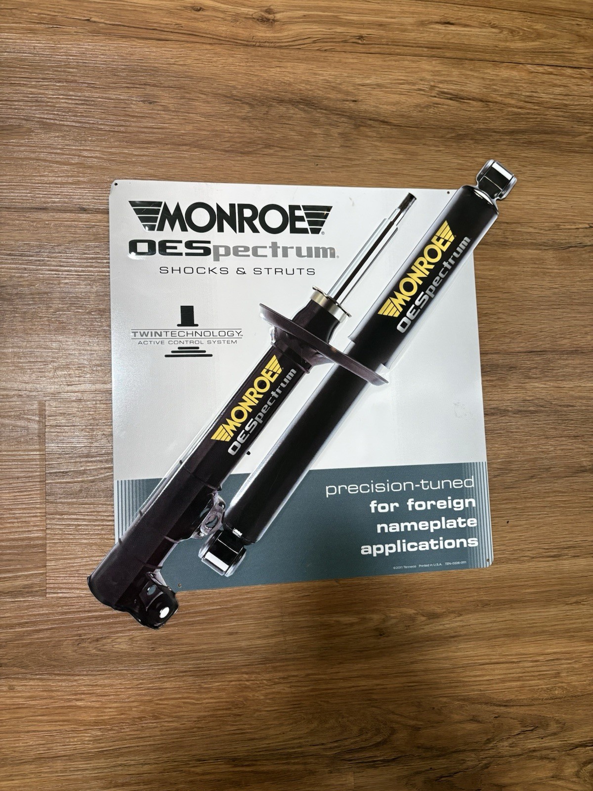 NEW! MONROE OESpectrum Shocks & Struts Embossed Aluminum Sign, 2011