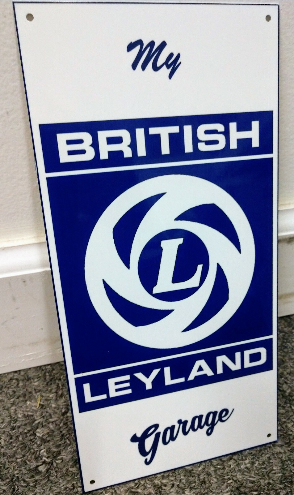 British Leyland Sign ..gas oil gasoline garage