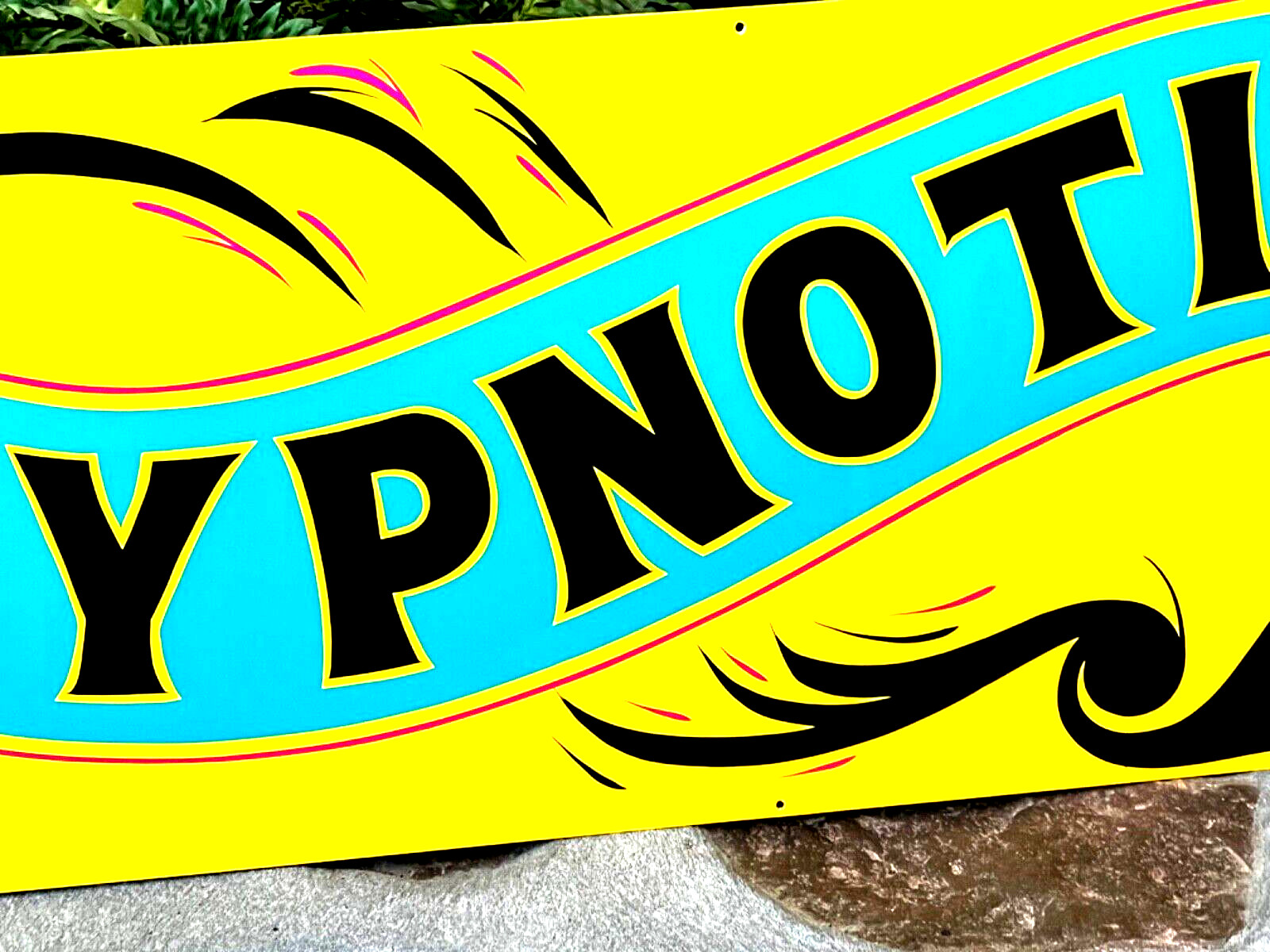 36″ Vintage Carnival HYPNOTIST HYPNOSIS MAGIC Mystic FAIR Hand Painted Sign Art