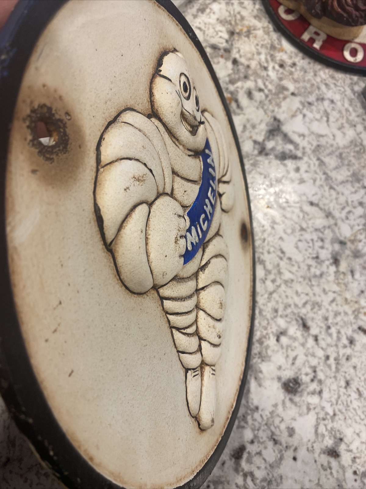 Michelin Tire Man Sign Plaque Metal Car Truck Auto Home Office Decor 3LB BLEMISH
