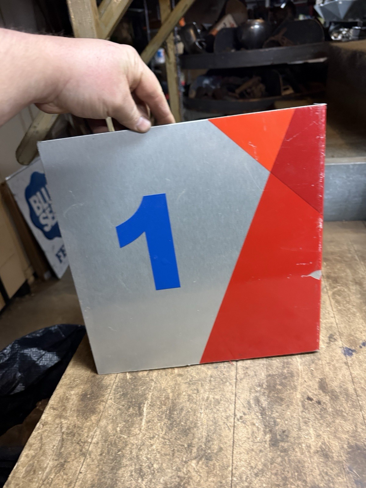 VTG New NOS Gas Pump Fuel Citgo No 1 One Station Number Marker Metal Flange Sign