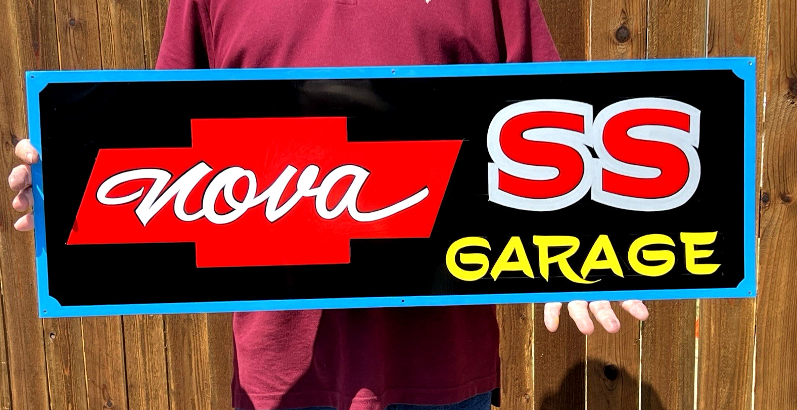 36″ CHEVY NOVA SS SUPERSPORRT GARAGE SIGN Hand Painted CHEVROLET Shop Car ART