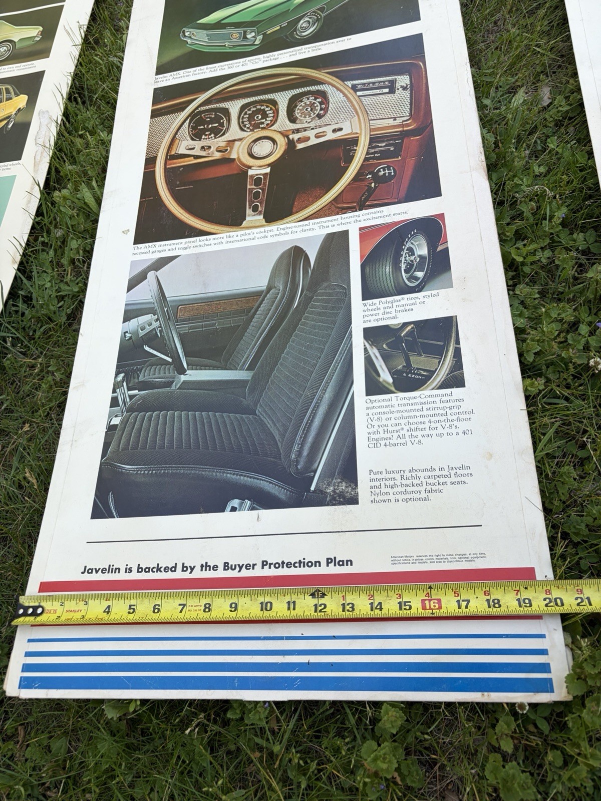 Vintage 1972 AMC Sign Dealership Promotional Kit Javelin AMX Gremlin Hornet S/C