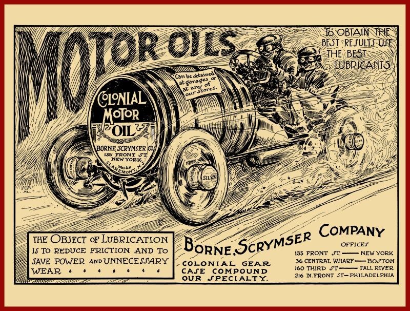 1905 Colonial Motor Oil of Claremont, NJ New Metal Sign: Large Size – 12 x 16″