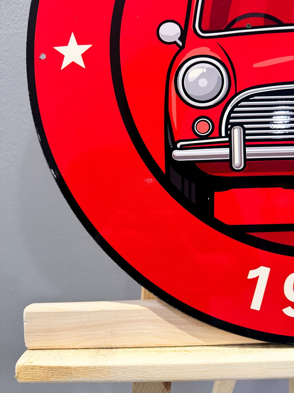 Mini Cooper 1965 – Classic Front View Vintage Heavy Metal Sign – 50 cm (19.7”)