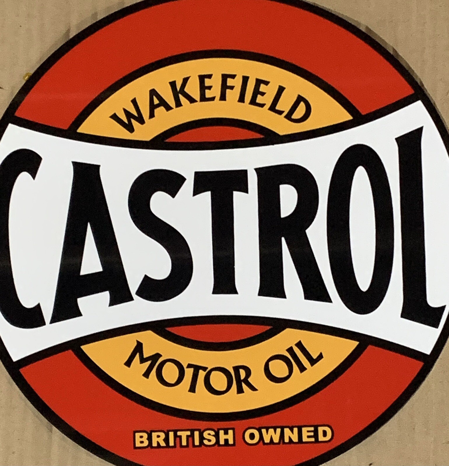 Vintage Style castrol wakefield motor oil Steel Metal Top Quality Heavy Sign
