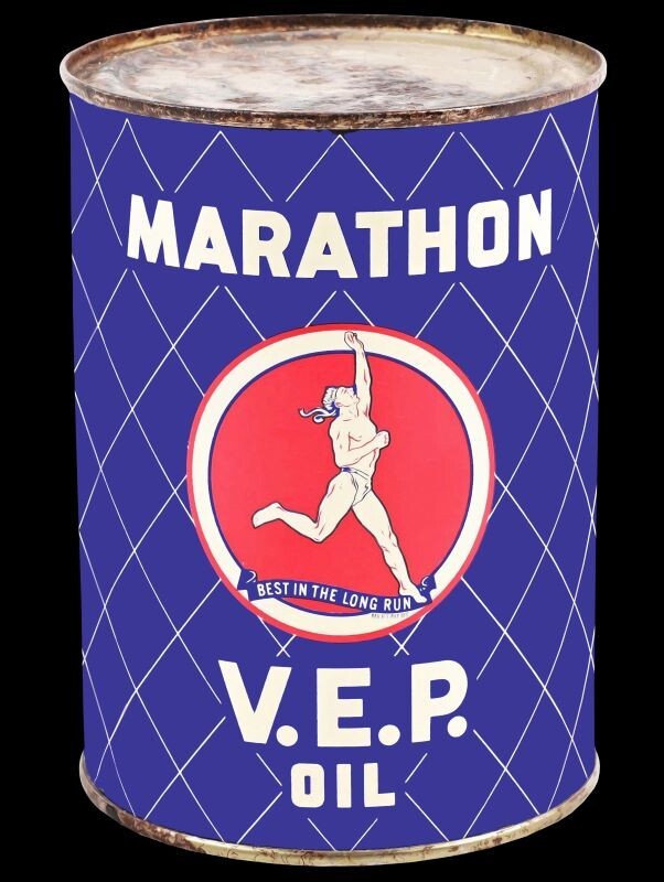 Marathon V.E.P. Motor Oil DIECUT NEW 18″ Tall Sign USA STEEL 3 lbs.