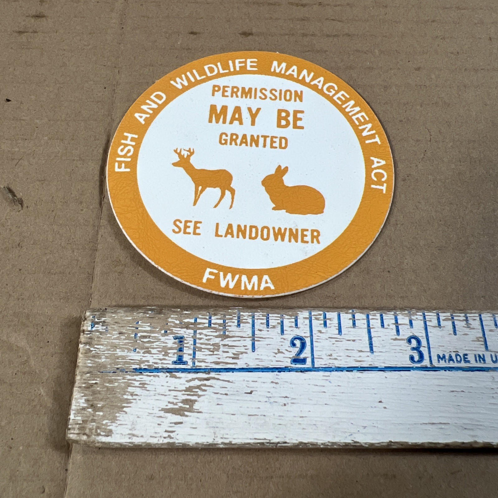New York Fish And Wildlife Management Act Circular Cardboard Sign Lot Of 6 R