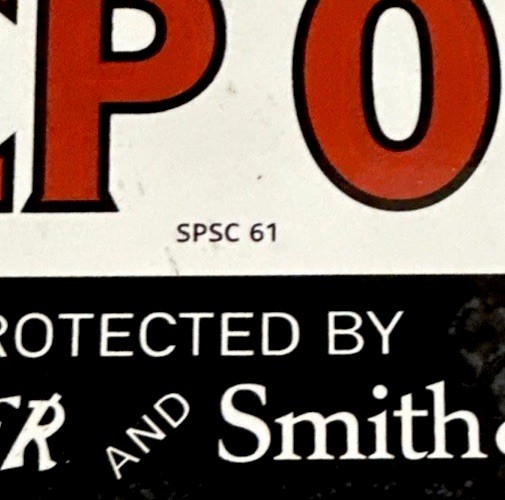 VINTAGE 1961 WINCHESTER SMITH WESSON PORCELAIN SIGN CAR GAS TRUCK OIL MOTORCYCLE
