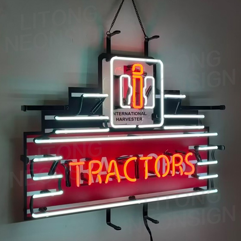 US STOCK IH Tractors Garage Neon Sign 24″x20″ Bar Pub Man Cave Wall Decor Gift