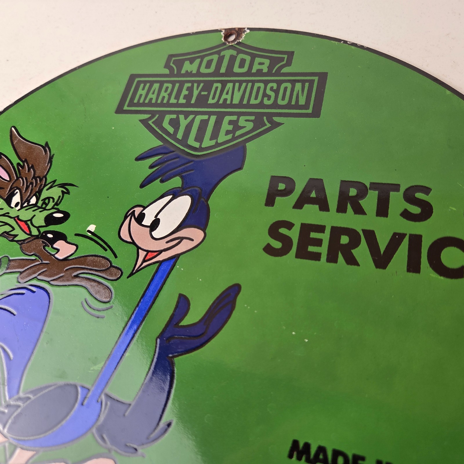 Vintage Harley Davidson Motorcycles Sign – Road Runner Porcelain Gas Pump Sign