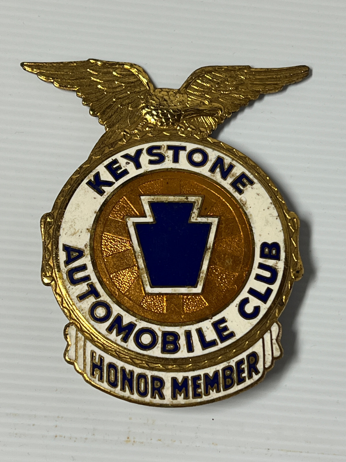 Keystone Automobile Club Honor Member License plate topper Vintage pennsylvania