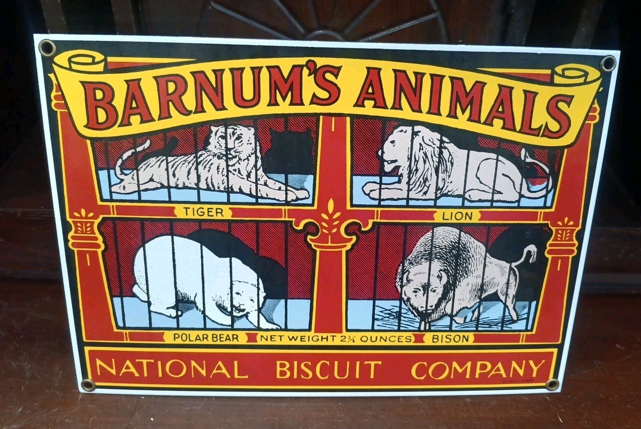 Vtg National Biscuit Company Ande Rooney Porcelain Enameled Metal Sign
