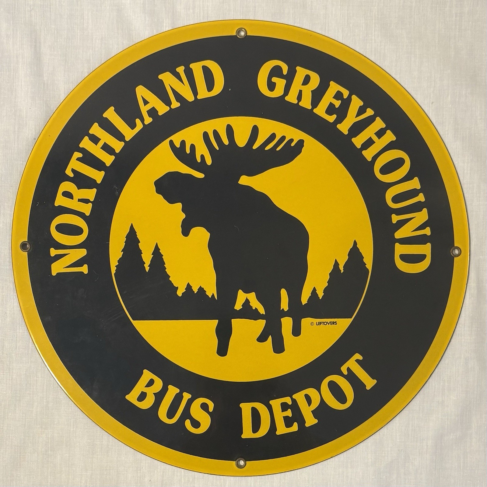 Vintage “Northland Greyhound Bus Depot” Sign