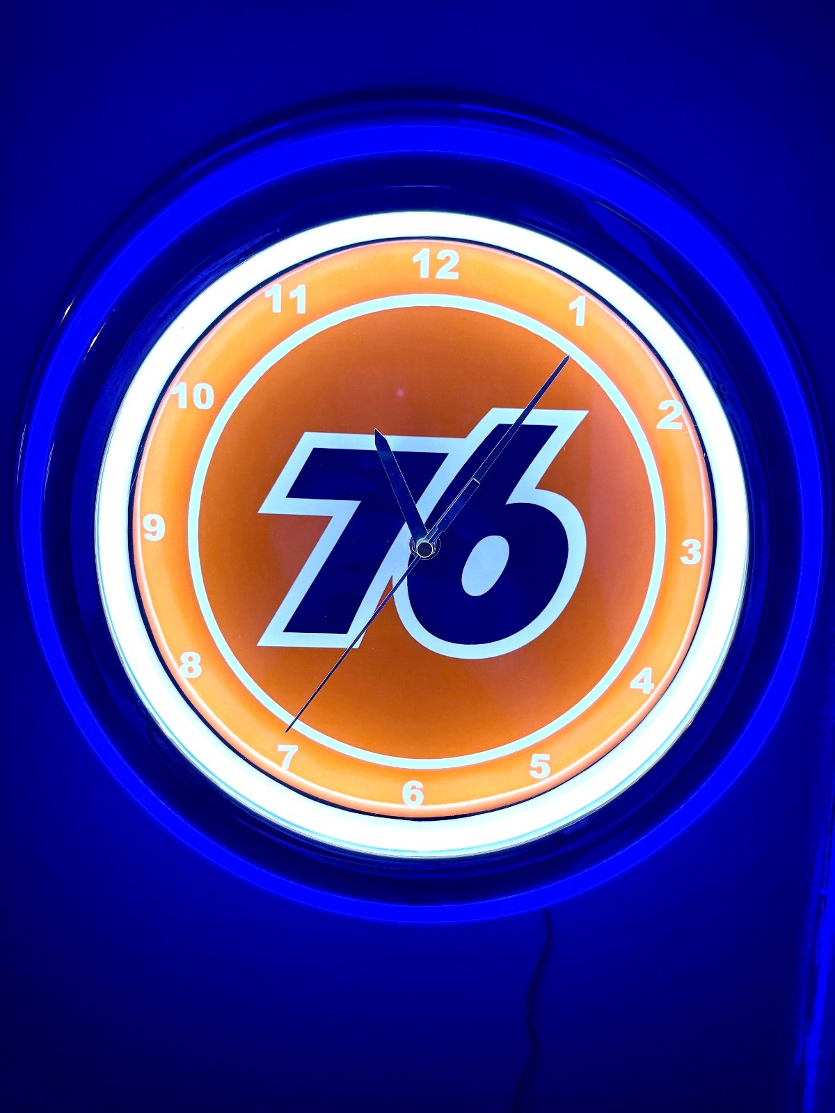 Union 76 Oil Gas Service Station Garage Man Cave Neon Style Retro LED Clock Sign