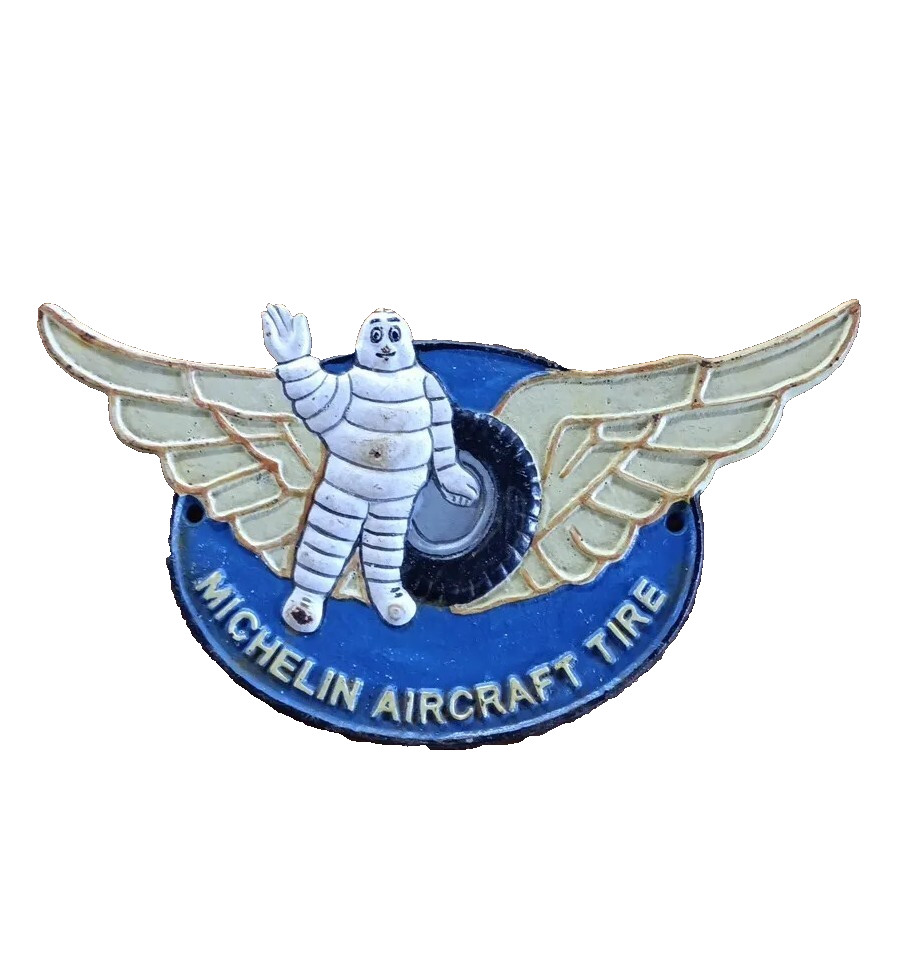 Stressed Cast Iron Michelin Aircraft Tire Sign