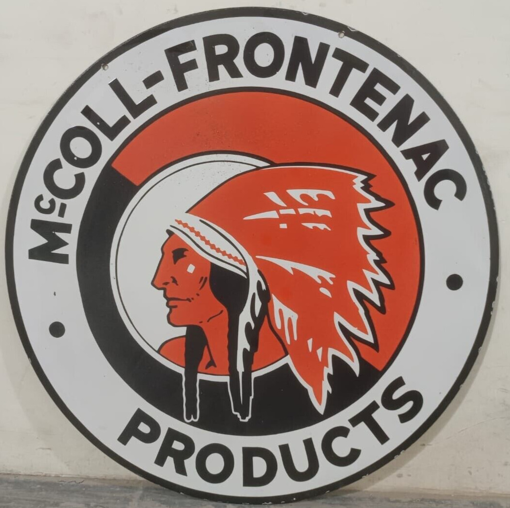 Vintage DSP Mccoll-Frontenac Products Gas & Oil Porcelain Enamel Sign.