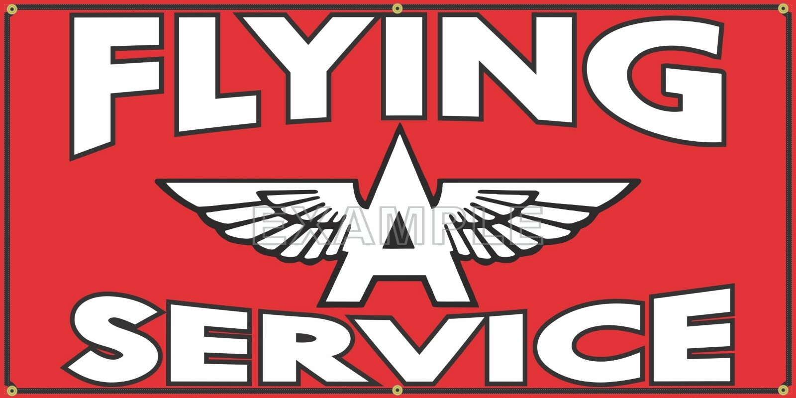 FLYING A SERVICE GASOLINE GAS STATION OLD SCHOOL SIGN REMAKE BANNER SIZE OPTION