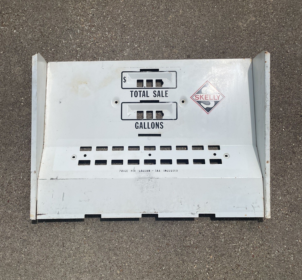 Skelly Oil Gas Pump Faceplate Cover Metal 25” x 18”