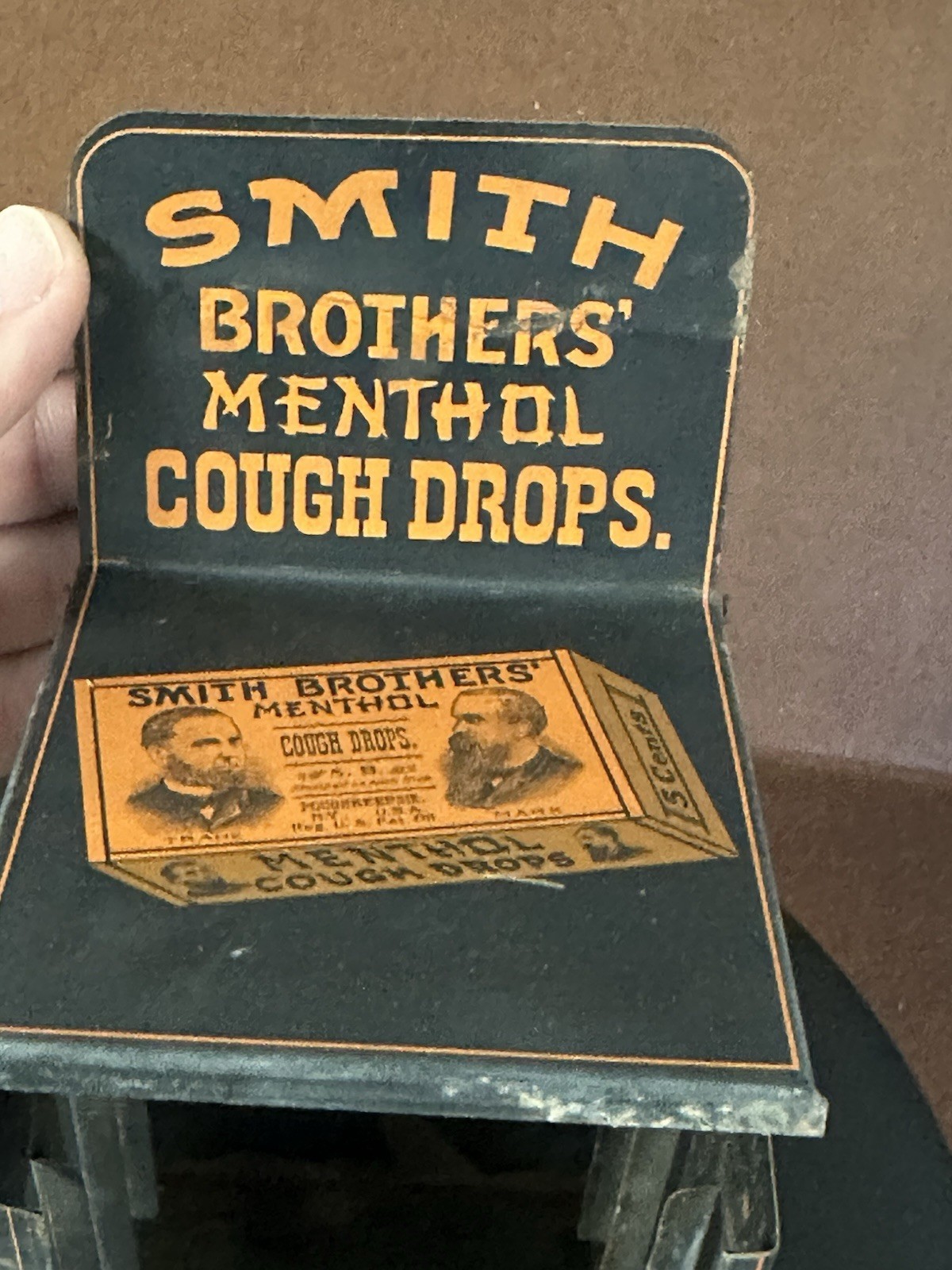 Metal Smith Bros Menthol Cough Drop Dispenser C.1920’s Counter Top General Store