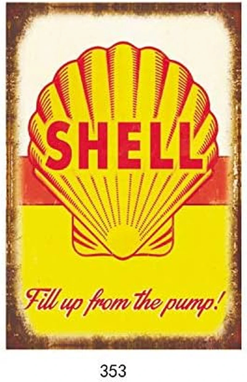 4 Pieces Reproduction Vintage , Gas Oil Car Metal Signs for Garage Man Cave Bar,