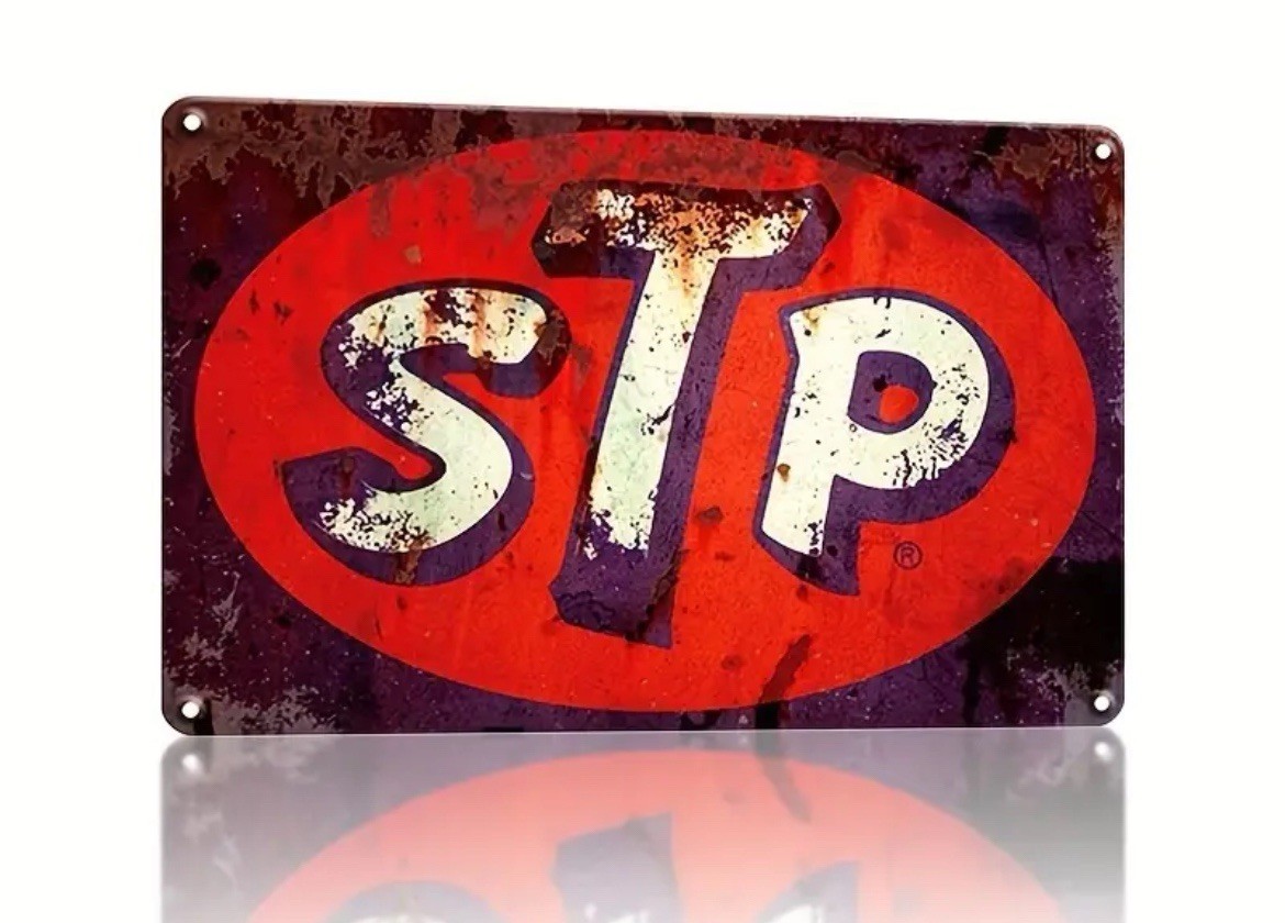 STP The Racers Edge Vintage Sign Reproduction
