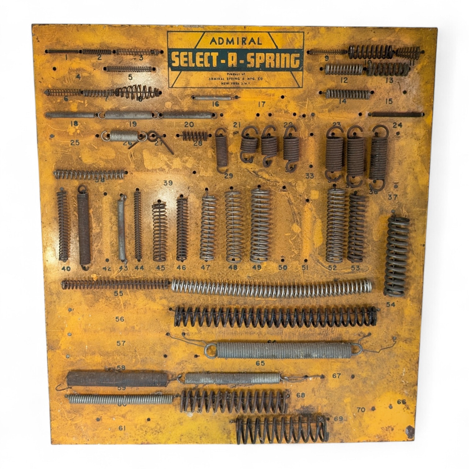 Vintage Admiral Select A Spring Hardware Store Display Sign Gas Oil