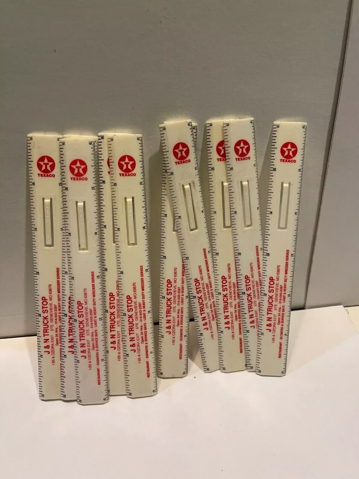 Lot Qty 10 TEXaco 9″ plastic rulers P2