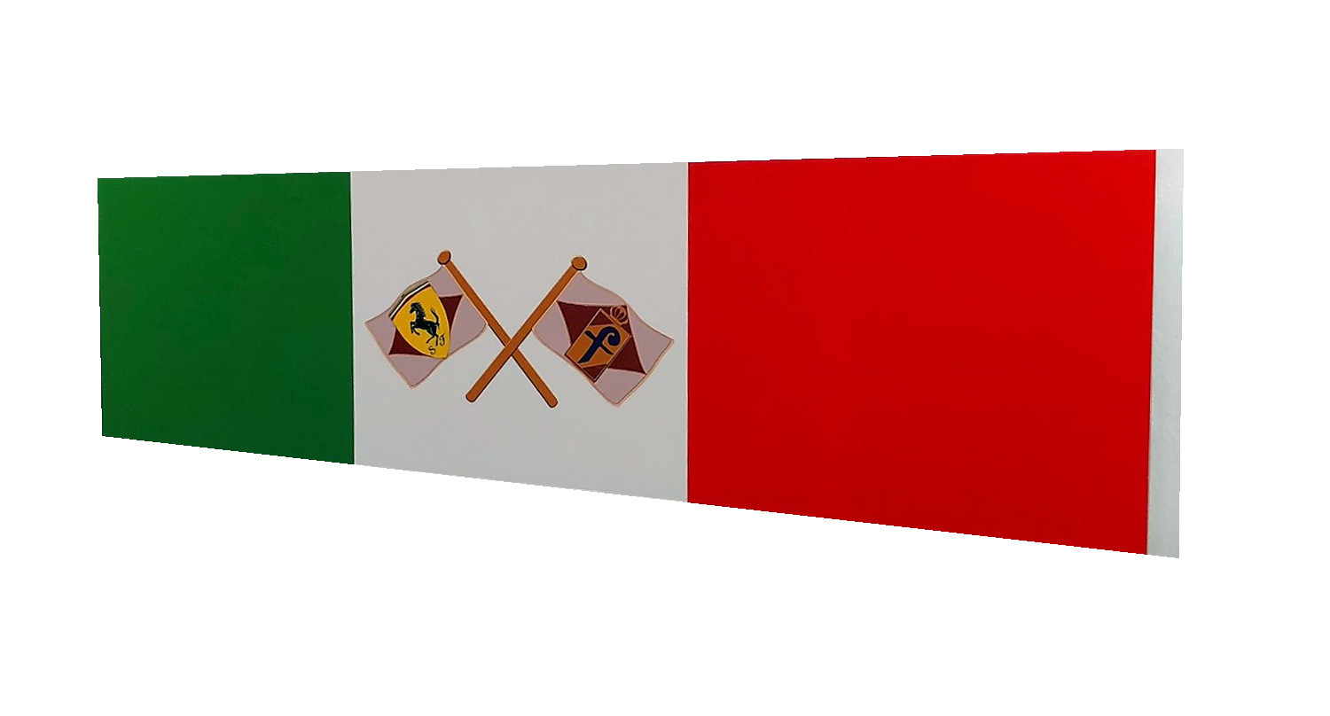 Pininfarina Ferrari Badge Italy Flag Metal Sign