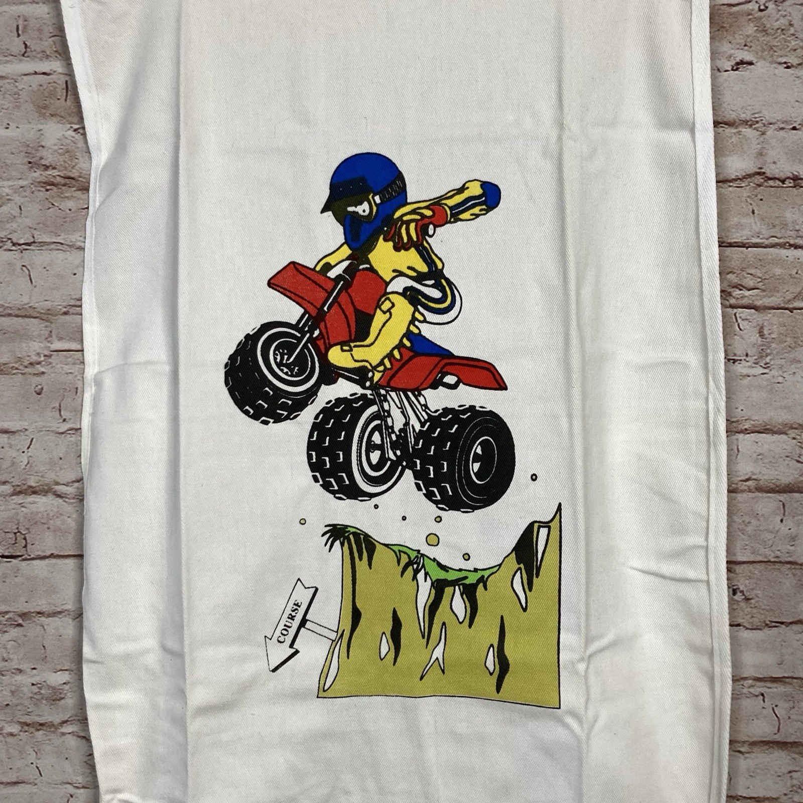 Vintage ATV Three Wheeler Track Canvas Banner Fun Bikes Sondervig Track 47×19