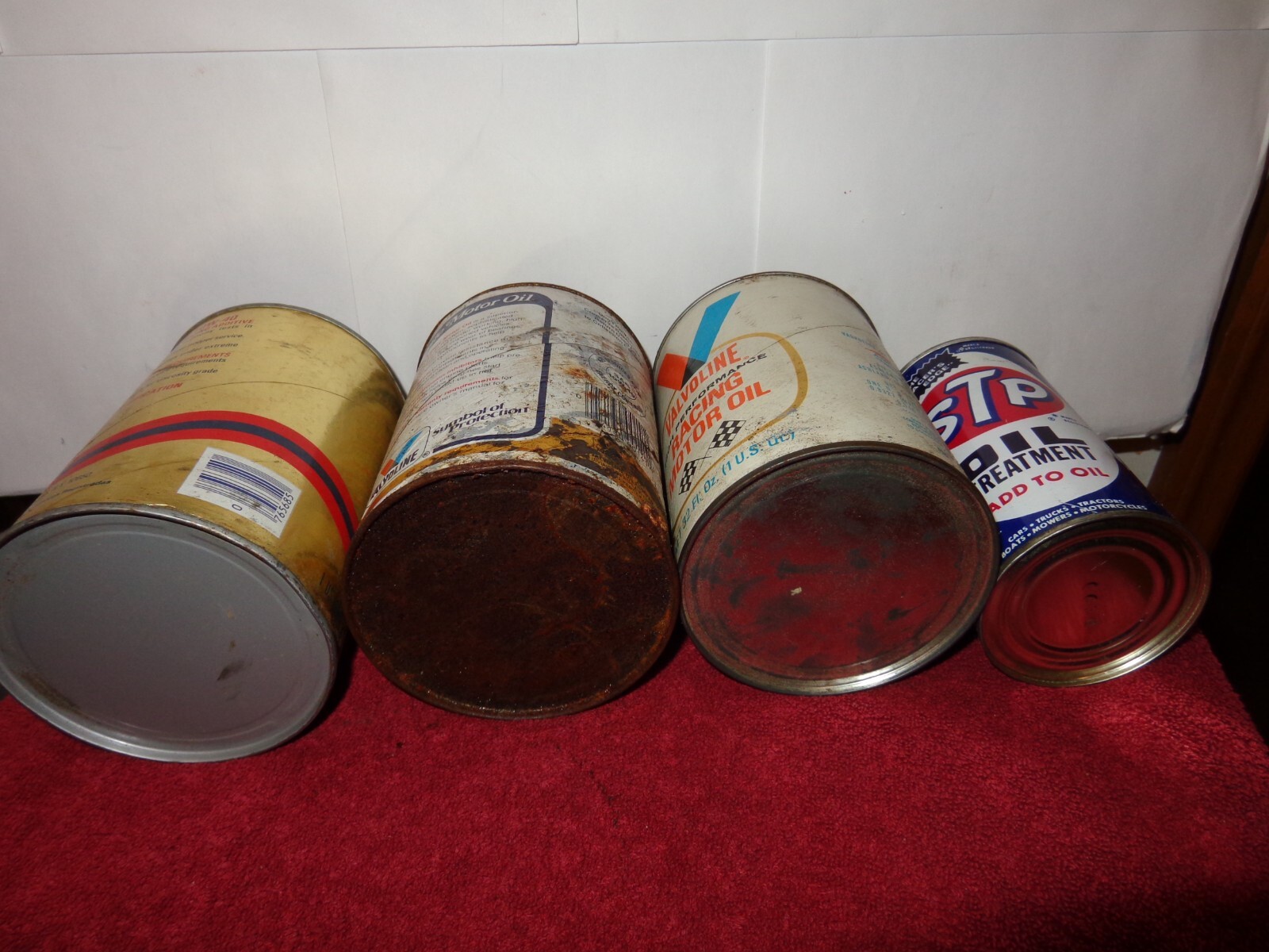 4 PIECE VINTAGE OIL COLLECTION -VALVOLINE -STP – TEXACO HAVOLINE SUPREME – C99A